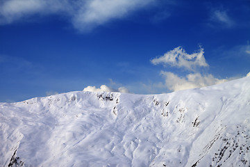 Image showing View on off-piste slope in early morning