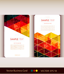 Image showing Set of abstract geometric business card