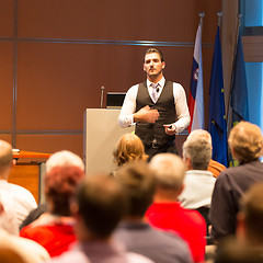 Image showing Speaker at Business Conference and Presentation.