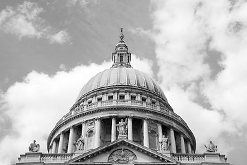 Image showing Closeup of the dome of St. Paul's Cathedral