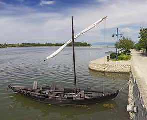 Image showing Ancient Ship at Nin, Croatia 