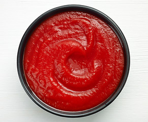 Image showing bowl of ketchup or tomato sauce