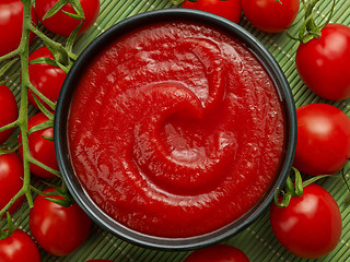 Image showing bowl of ketchup or tomato sauce