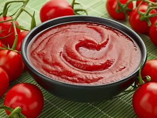 Image showing bowl of ketchup or tomato sauce