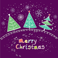 Image showing Cartoon Christmas background