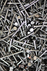 Image showing Metal nails set, macro
