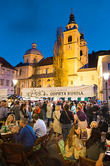 Image showing Open kitchenfood market in Ljubljana, Slovenia.