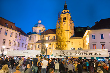 Image showing Open kitchenfood market in Ljubljana, Slovenia.