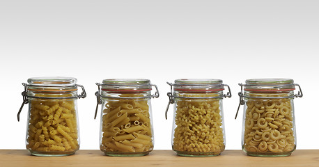 Image showing jars with italian pasta