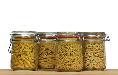 Image showing jars with italian pasta