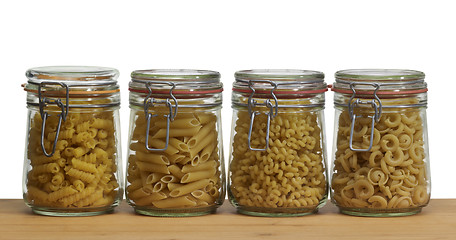 Image showing jars with italian pasta