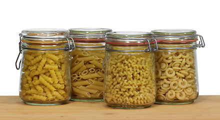 Image showing jars with italian pasta