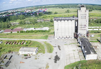 Image showing Bird's eye view on grain elevator