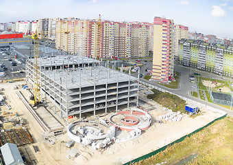 Image showing Construction of shopping center in Tyumen