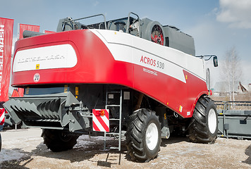 Image showing Harvester on agricultural machinery exhibition