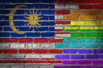 Image showing Dark brick wall - LGBT rights - Malaysia