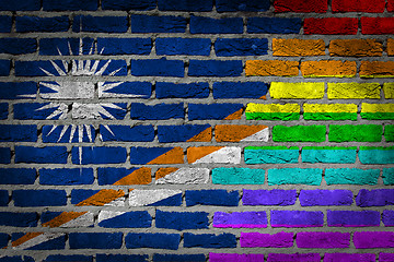 Image showing Dark brick wall - LGBT rights - The Marschall Islands