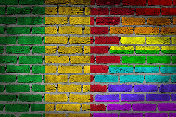 Image showing Dark brick wall - LGBT rights - Mali