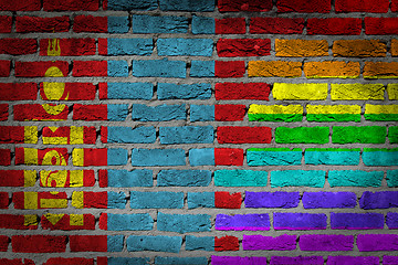 Image showing Dark brick wall - LGBT rights - Mongolia