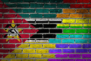 Image showing Dark brick wall - LGBT rights - Mozambique