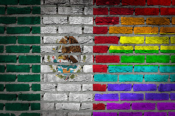 Image showing Dark brick wall - LGBT rights - Mexico