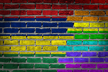 Image showing Dark brick wall - LGBT rights - Mauritius