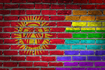 Image showing Dark brick wall - LGBT rights - Kyrgyzstan