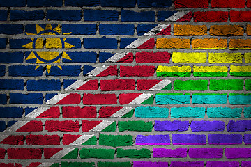 Image showing Dark brick wall - LGBT rights - Namibia