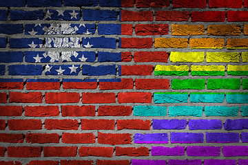 Image showing Dark brick wall - LGBT rights - Myanmar