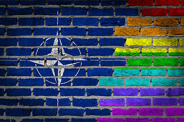 Image showing Dark brick wall - LGBT rights - NATO