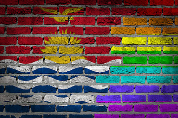 Image showing Dark brick wall - LGBT rights - Kiribati