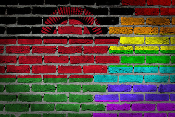 Image showing Dark brick wall - LGBT rights - Malawi