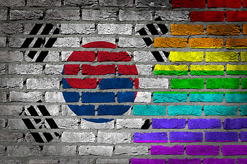 Image showing Dark brick wall - LGBT rights - South Korea