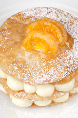 Image showing millefeuille with tangerine