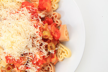 Image showing hearts pasta with vegetable 