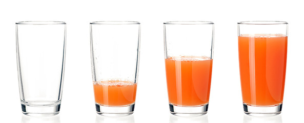 Image showing Set of glasses juice