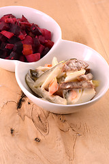 Image showing Russian beetroot salad vinaigrette