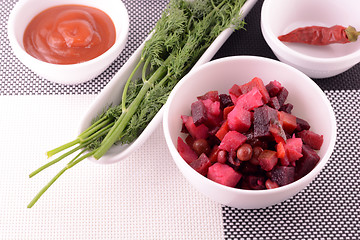 Image showing tasty vinaigrette on a white plate