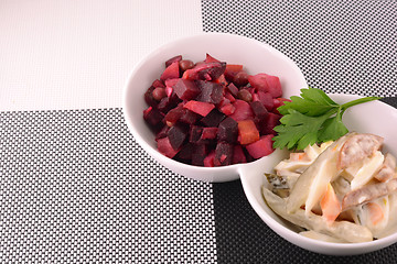 Image showing Beets, Carrots, Turnips, Pickles and Onion Salad Known as Vinaigrette