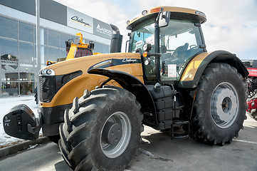 Image showing Tractor on agricultural machinery exhibition