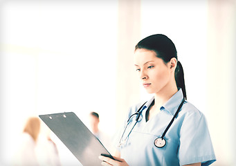 Image showing female doctor or nurse in hospital