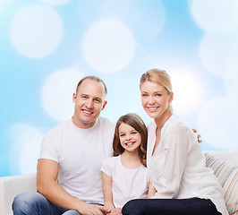 Image showing happy family at home