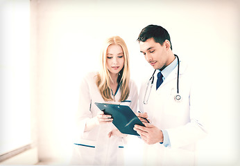 Image showing two young attractive doctors