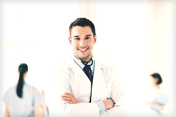 Image showing male doctor with stethoscope