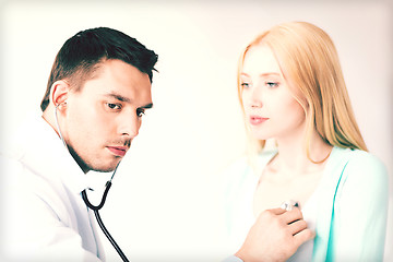 Image showing male doctor with patient