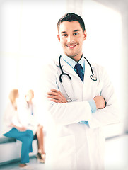 Image showing male doctor with stethoscope