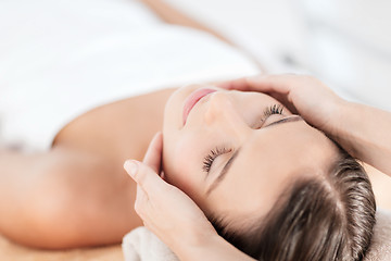 Image showing beautiful woman in spa salon