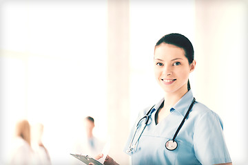 Image showing female doctor or nurse in hospital