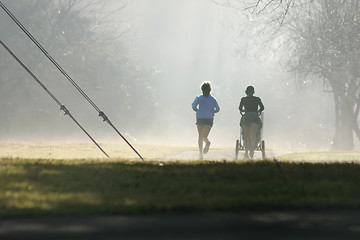 Image showing Misty runners