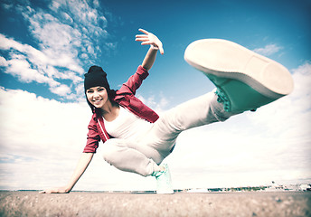 Image showing beautiful dancing girl in movement